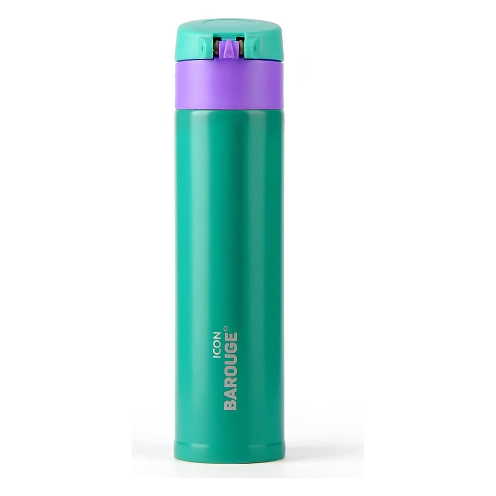 Термобутылка BAROUGE Travel Bottle изумрудная/фиолетовая, из нержавеющей стали BT-155 350 мл/изумрудный/фиолетовый/бутылка