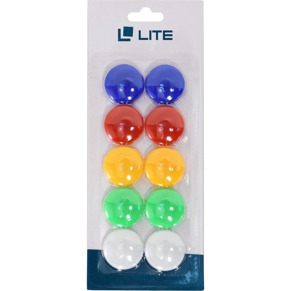 Магниты для досок LITE 30 мм., ассорти 10 шт., блистер с европодвесом LTMG - 30/10
