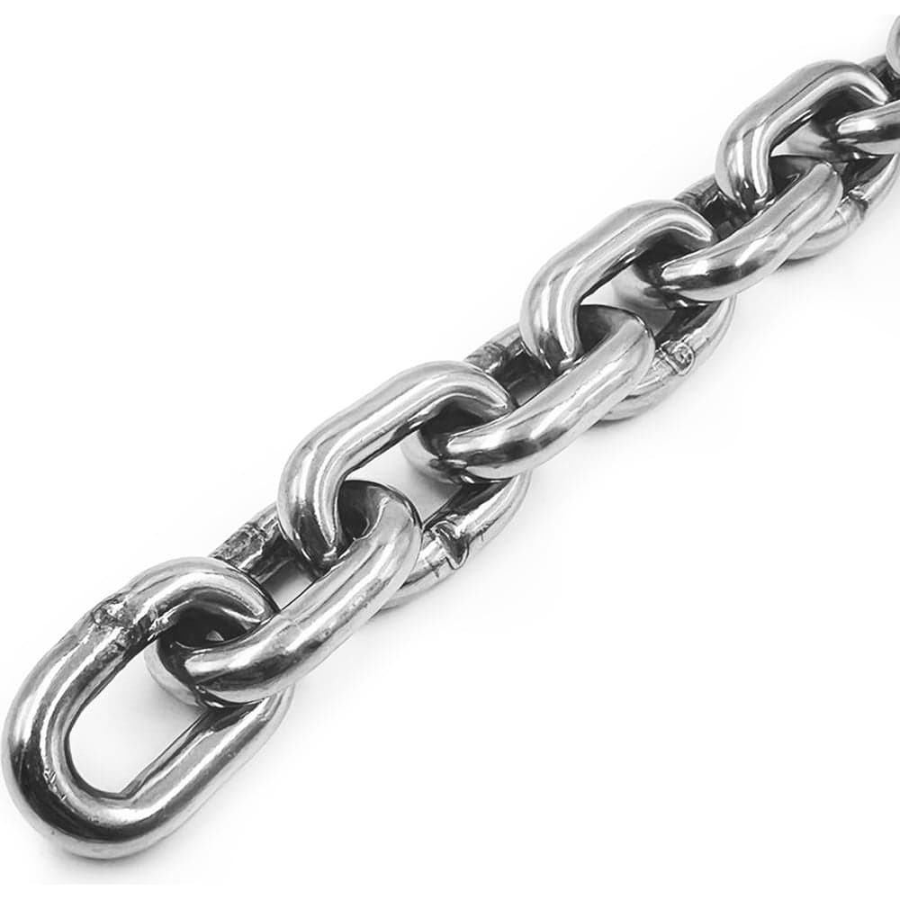 Нержавеющая цепь KREPFIELD 6x18,5 мм, DIN 766, А2, сварная, короткозвенная, 19 м 766А2ЦЕПЬ6ММ-19