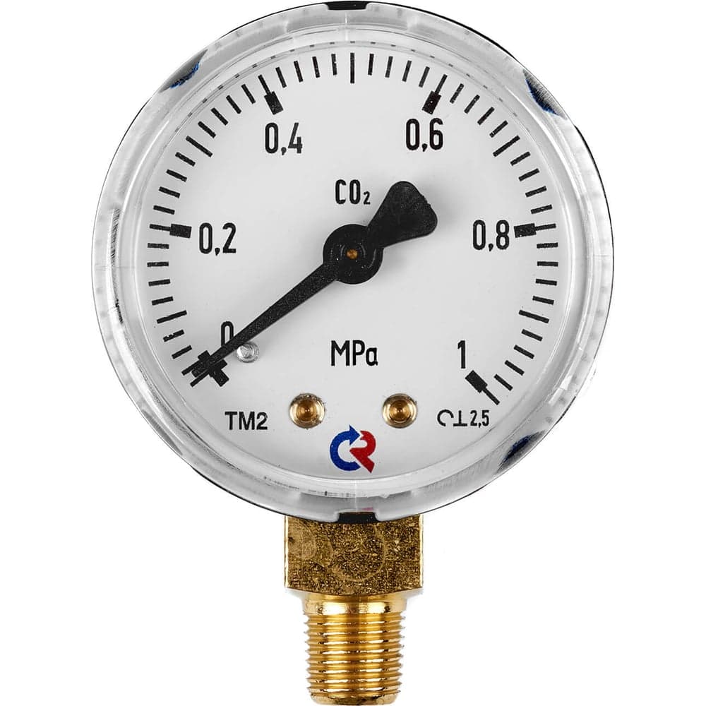 Манометр 1 МПа, черный, углекислота, 1/8" NPT ПТК 00000041918