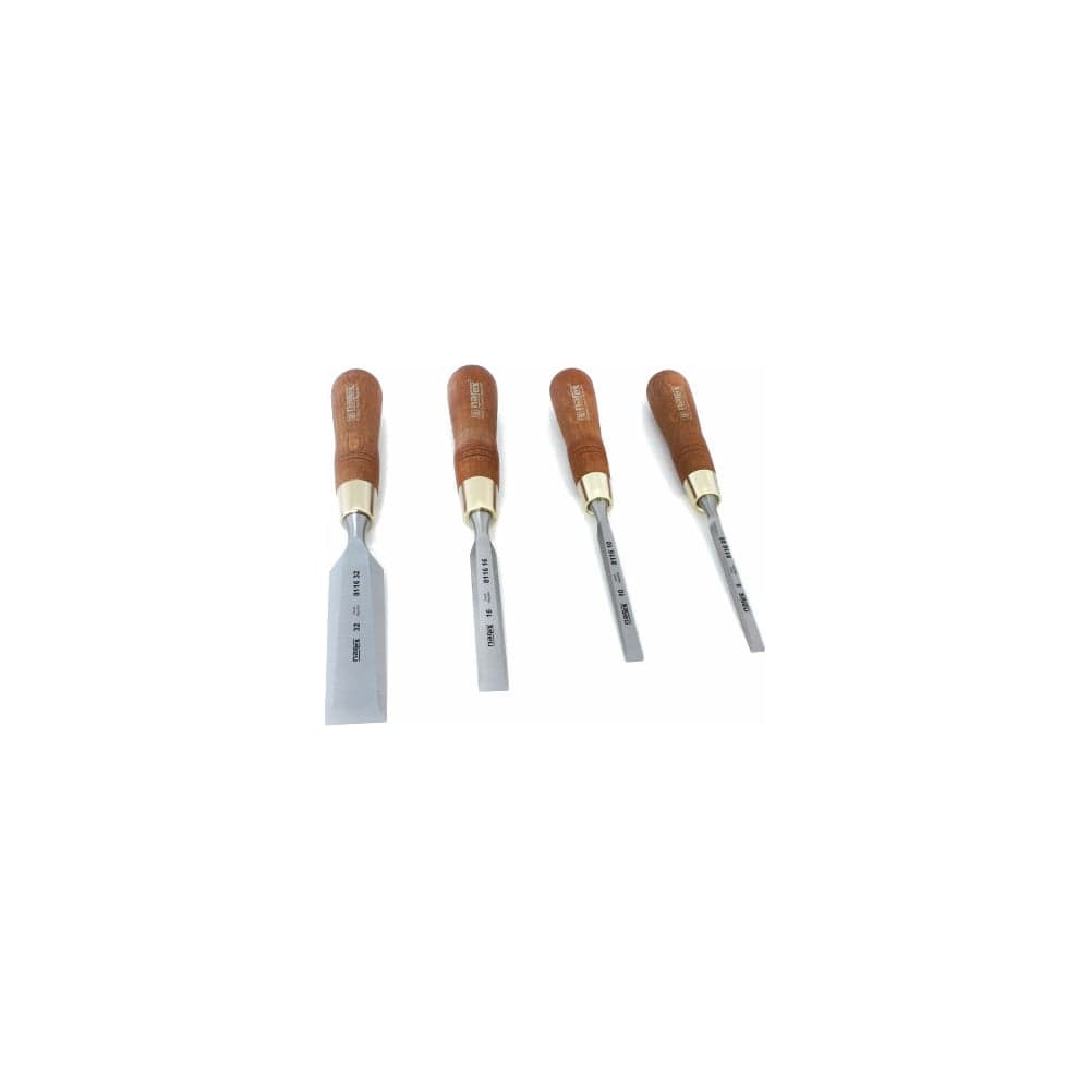 Набор из 4 плоских стамесок с ручкой NAREX WOOD LINE PLUS 8, 10, 16, 32 мм 863202
