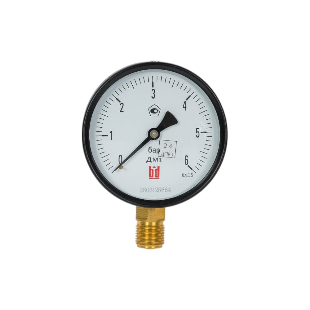 Манометр ДМ 1 Т2 100 Р (0-6) бар, кл.1.5, G1/2" BD 1151100018