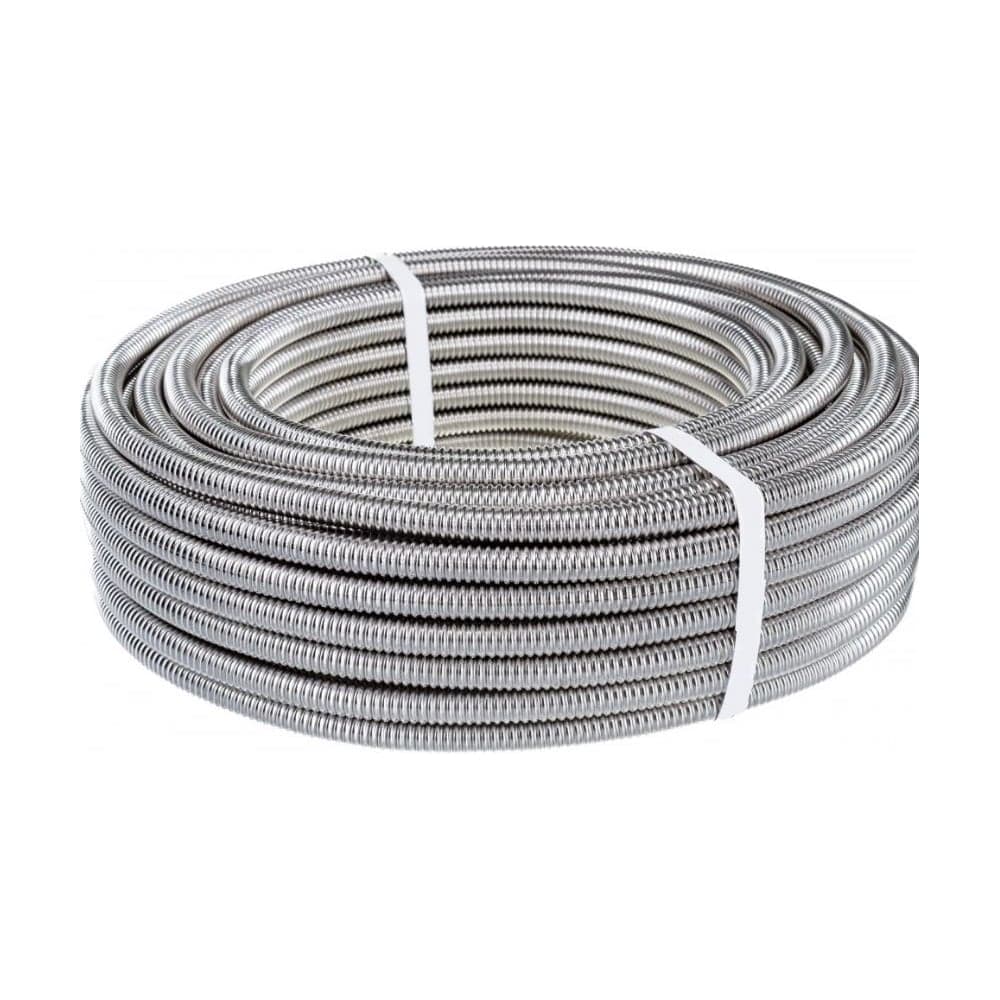Гофрированная труба AQUAFLEX из нержавеющей стали d15, 20м (отожженная) 771319