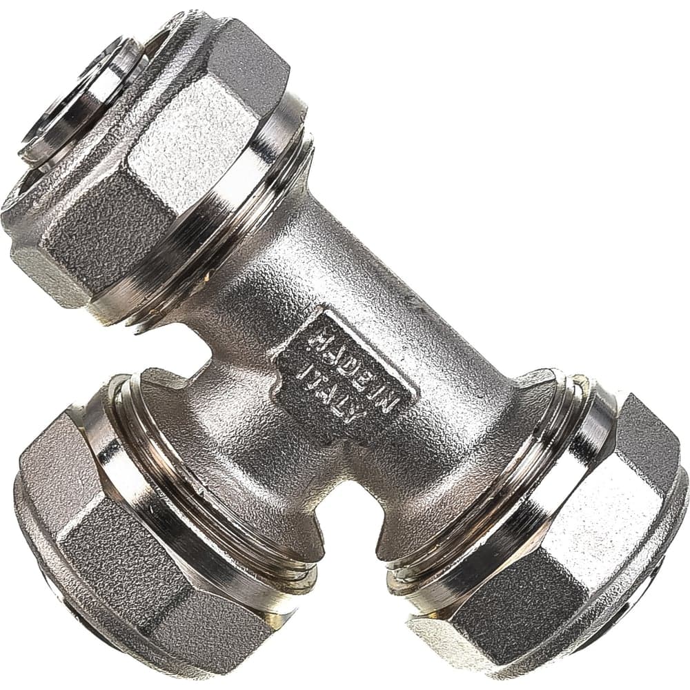 Обжимной тройник 26 никелированный Uni-Fitt 666N8880