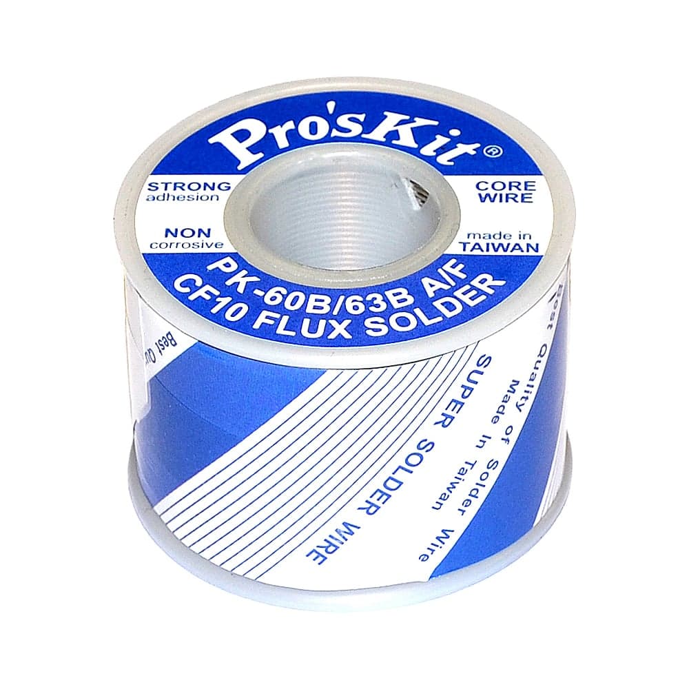 Припой PK-60B20F 2 мм, 0.25 кг, Sn60/Pb40 (СF10 флюс RA) ProsKit С00040243