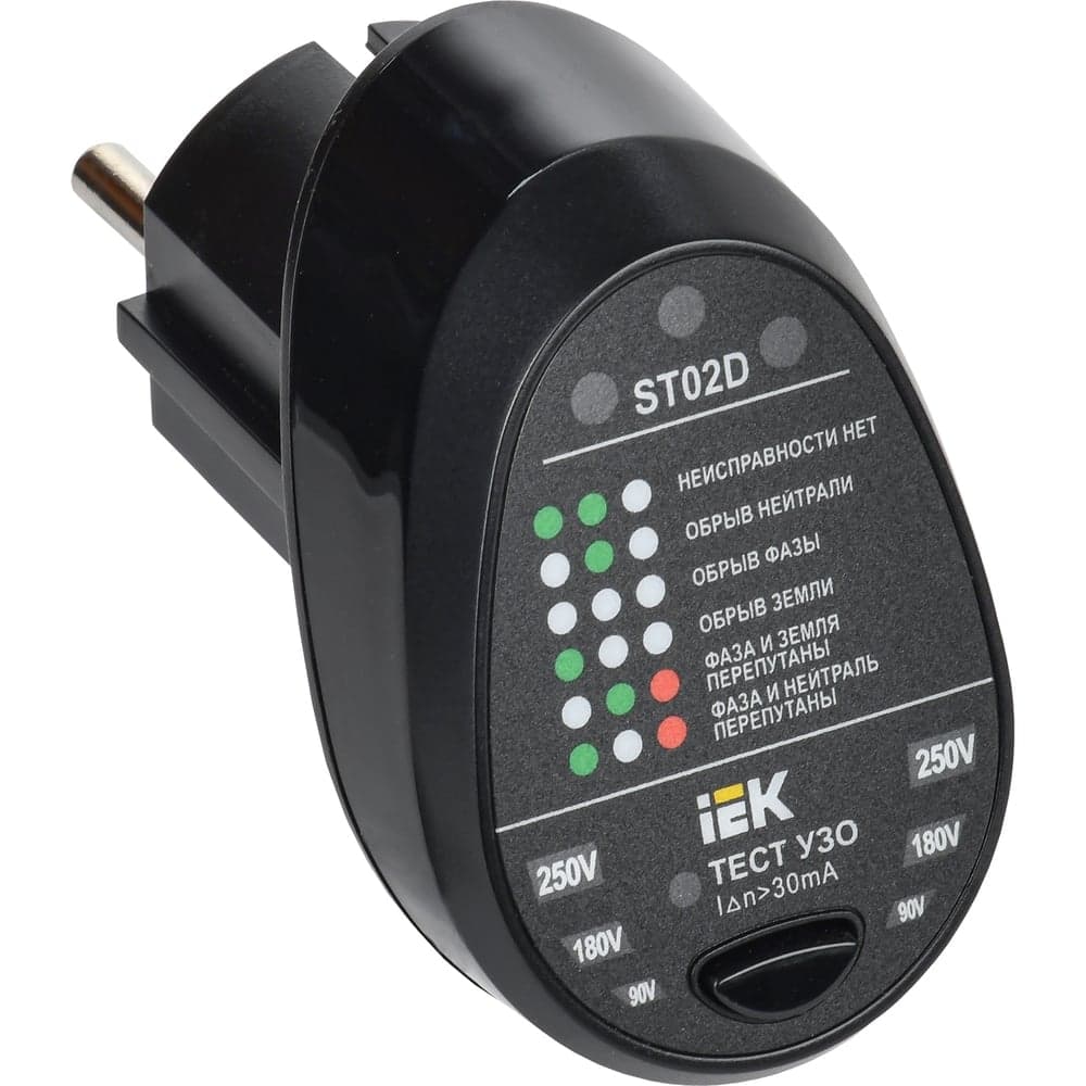 Тестер розеток IEK Arma2l 5 st02d A2L5-ST14-02