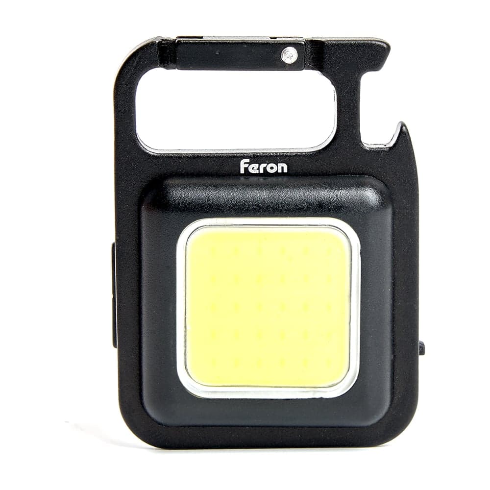 Универсальный аккумуляторный фонарь FERON TH2404 с магнитом, USB type-C COB, пластик/алюминий 48524
