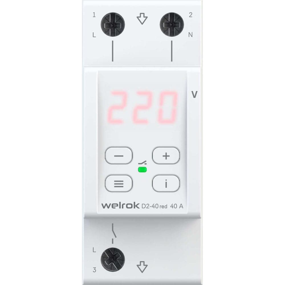 Реле напряжения Welrok d2-40 red 4660251140083