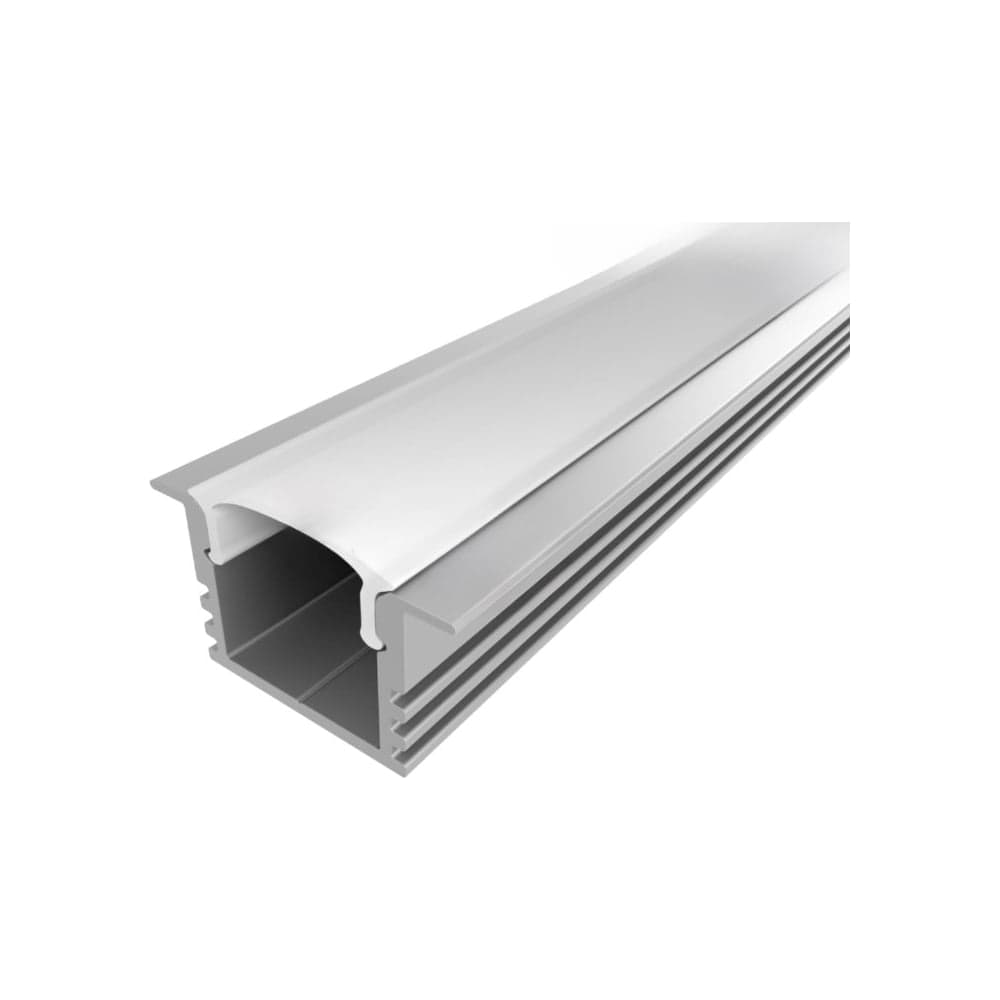 Комплект алюминиевого профиля LEDCRAFT с экраном и заглушками LC-LPV1222M16-1 1638000014