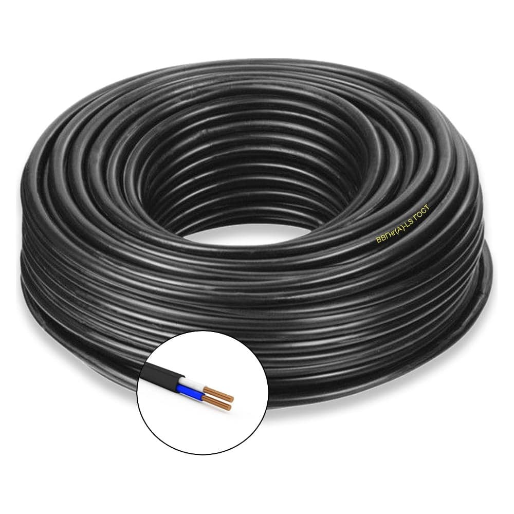 Силовой кабель ПРОВОДНИК ввгнг(a)-ls 2x6 мм2, 1м OZ10221L1