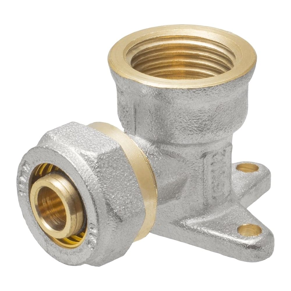 Угольник водорозетка с креплением 16х1/2" ц/г Rvc RC 00695
