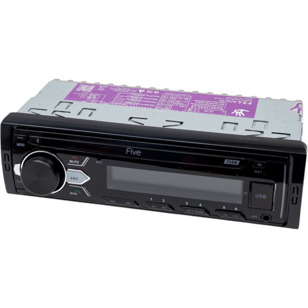 Автомагнитола FIVE 1din, белая, Bluetooth, USB, AUX, SD, FM, 4х50 F24W