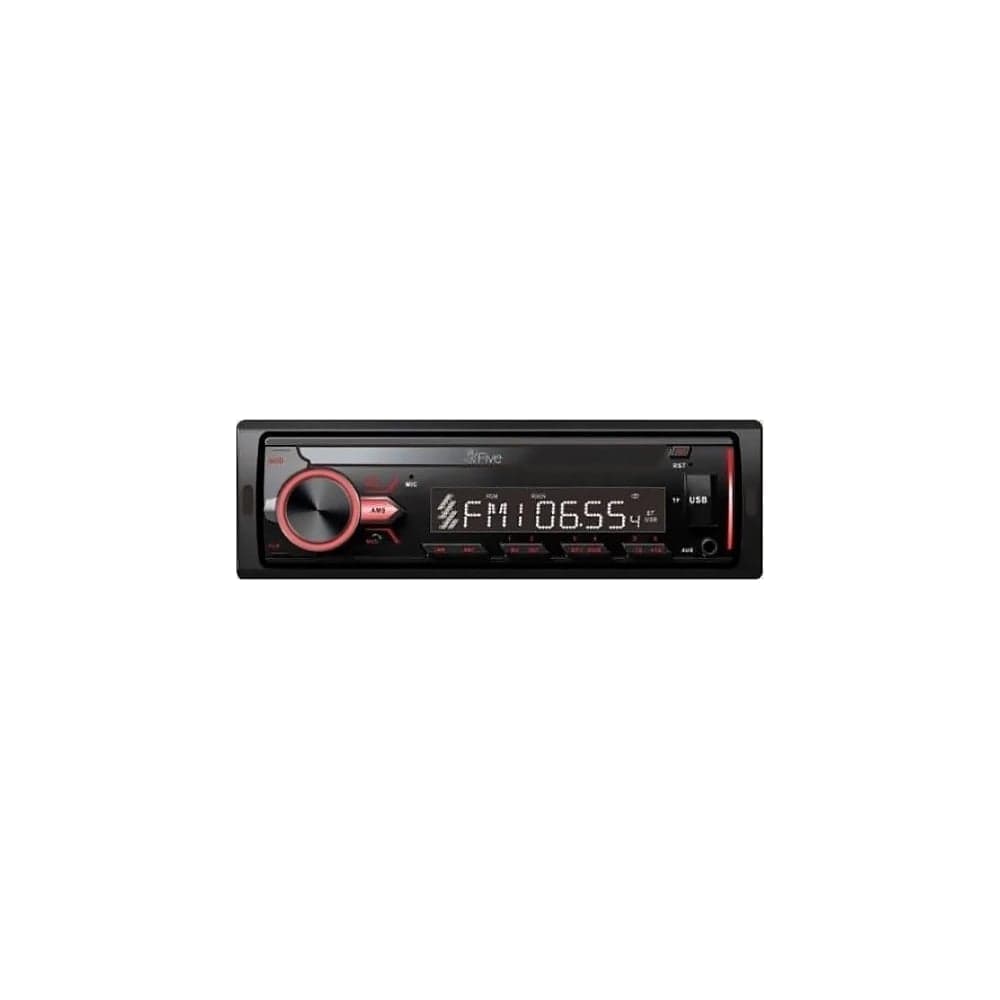 Автомагнитола FIVE 1din, красная, Bluetooth, USB, AUX, SD, FM, 4х50 F24R