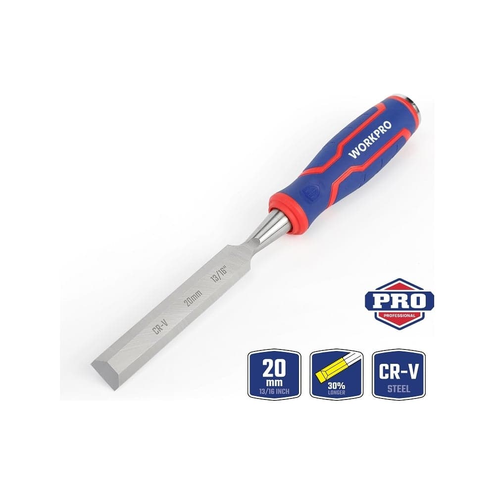 Стамеска-долото WORKPRO 20 мм, CR-V кованая сталь WP243009
