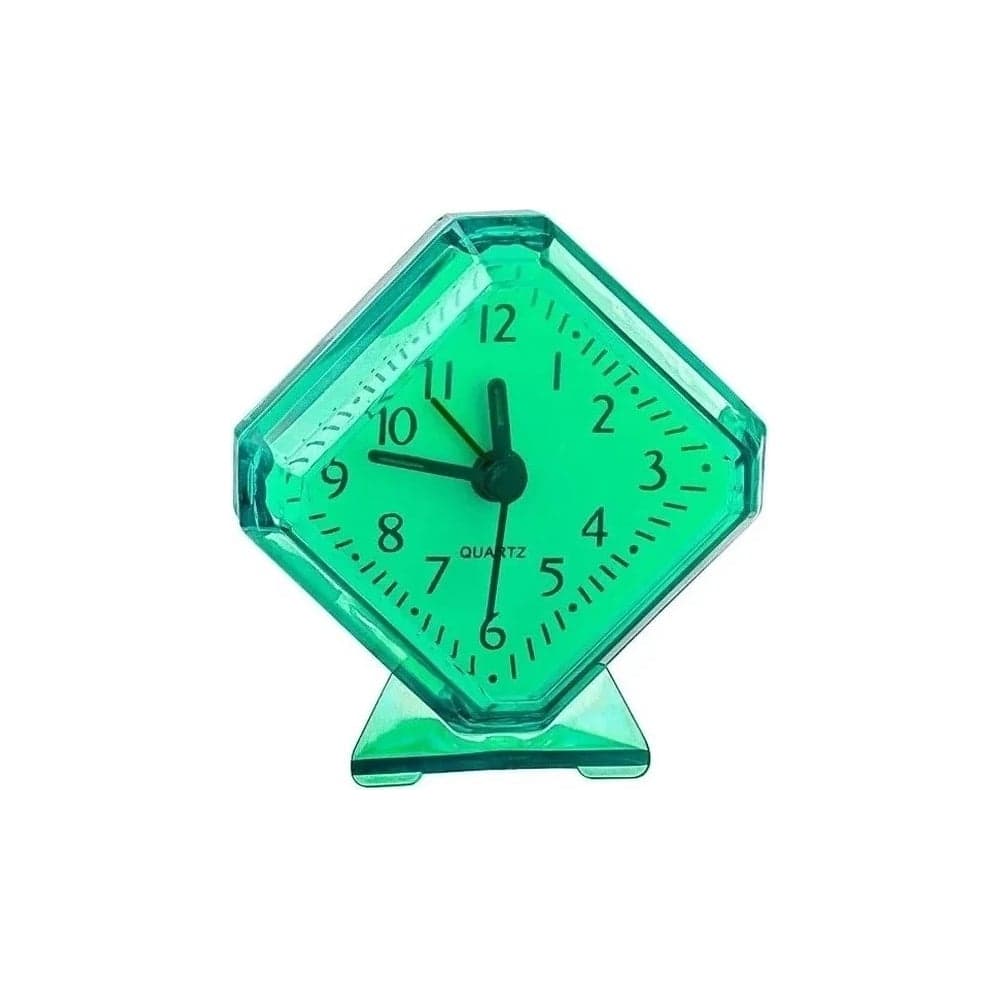 Часы-будильник PERFEO Quartz " PF-TC-002", ромб, 7,5x8,5 см, зелёные 30015198