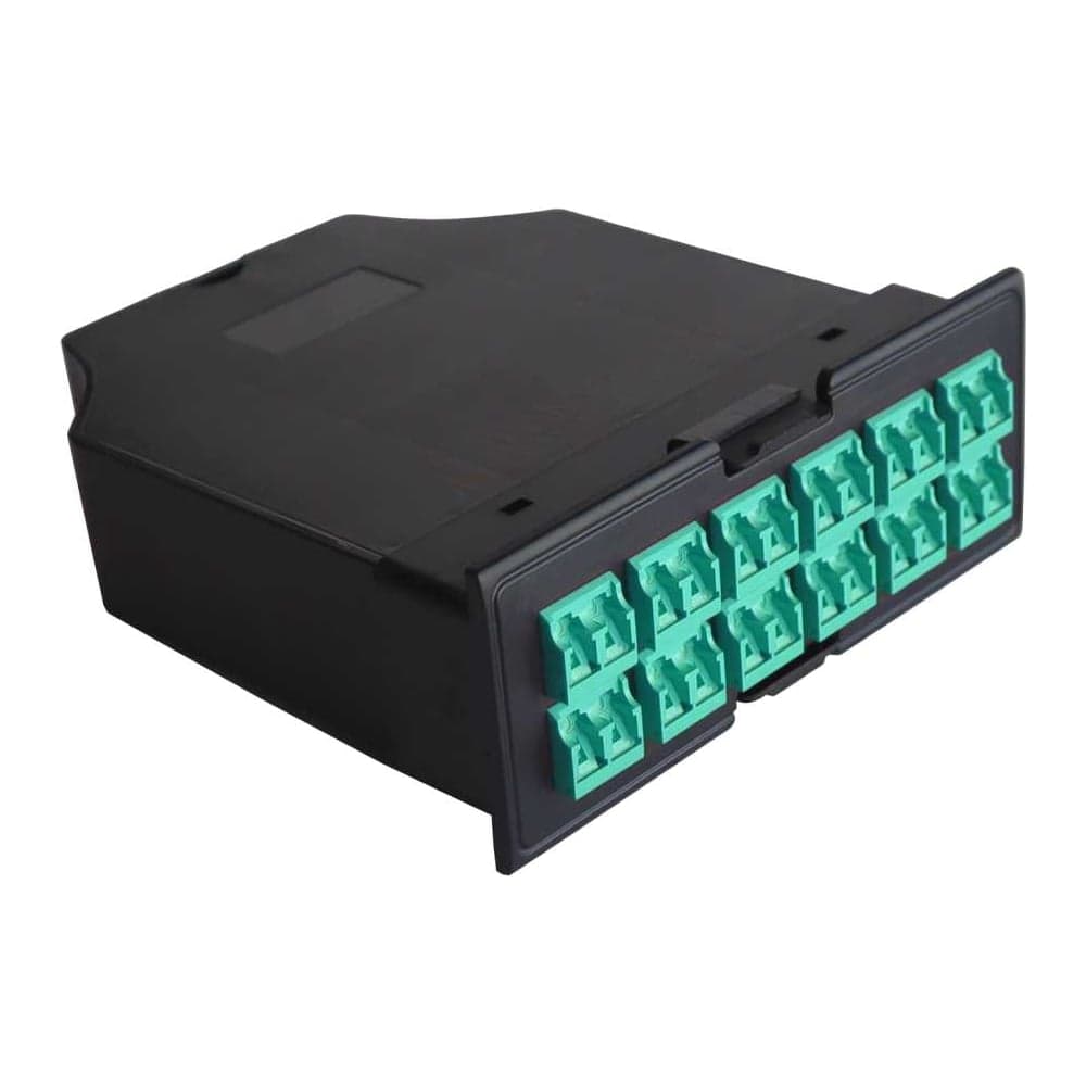 MPO кассета OM3 для модульной панели LAN-FRM-PP-STP/1U LANMASTER 24xLC, тип B, низкие потери, черная LAN-FRM-IN-2MB-24LC/OM3