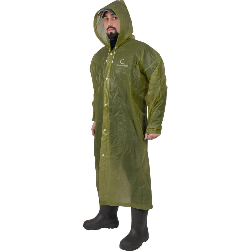 Плащ-дождевик на кнопках с капюшоном Следопыт eva, 68x120 см, army green, р. 48-50 PF-RC-01