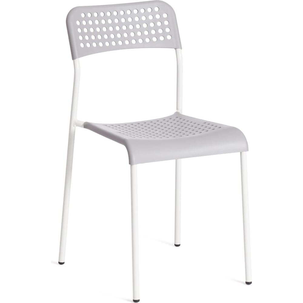Стул Tetchair adde mod. c-049, 1 шт., металл/пластик, 39x49x78 см, grey (серый), white (белый) 19797