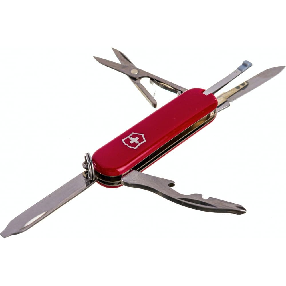 Нож-брелок Victorinox Classic Rambler 0.6363, 58 мм, 10 функций, красный