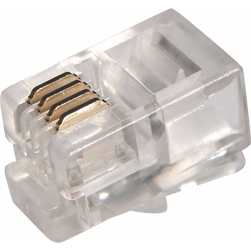 Телефонный разъем REXANT UTP, RJ-9 (4P4C), CAT 3, 100 шт. 05-1001