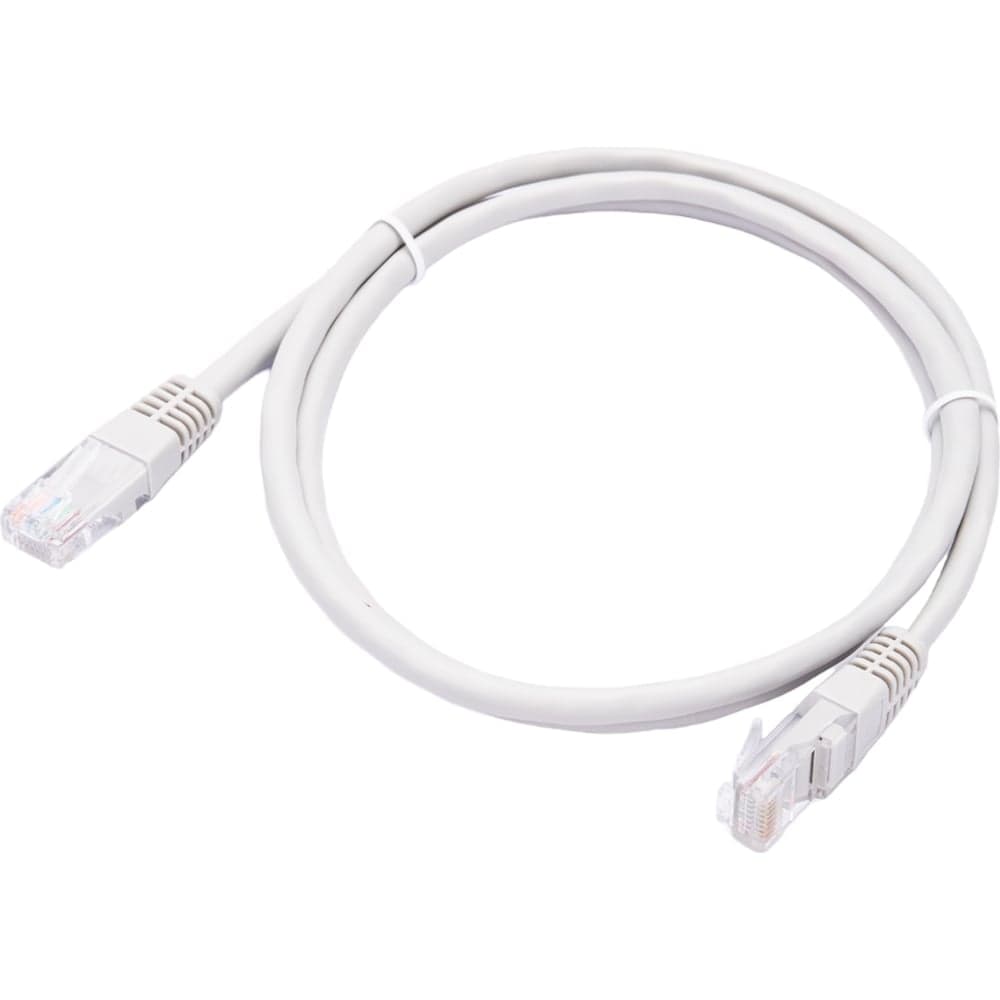 Патч-корд U/UTP REXANT CAT 5e, RJ45-RJ45, PVC, 1 м, серый 18-1002