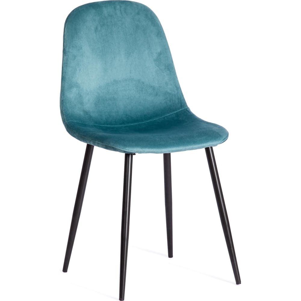 Стул Tetchair breeze mod. 4724, вельвет/металл, 44x53x87 см, light pale green (темно-бирюзовый) hlr60 / черный, 1 шт. 19614