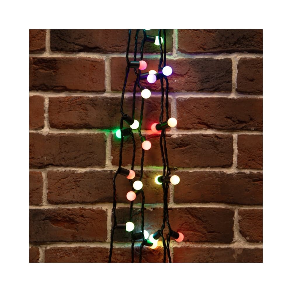 Гирлянда Neon-Night Мультишарики d=17.5мм, 20м, 200 LED RGB, черный ПВХ, нужен блок питания 303-509