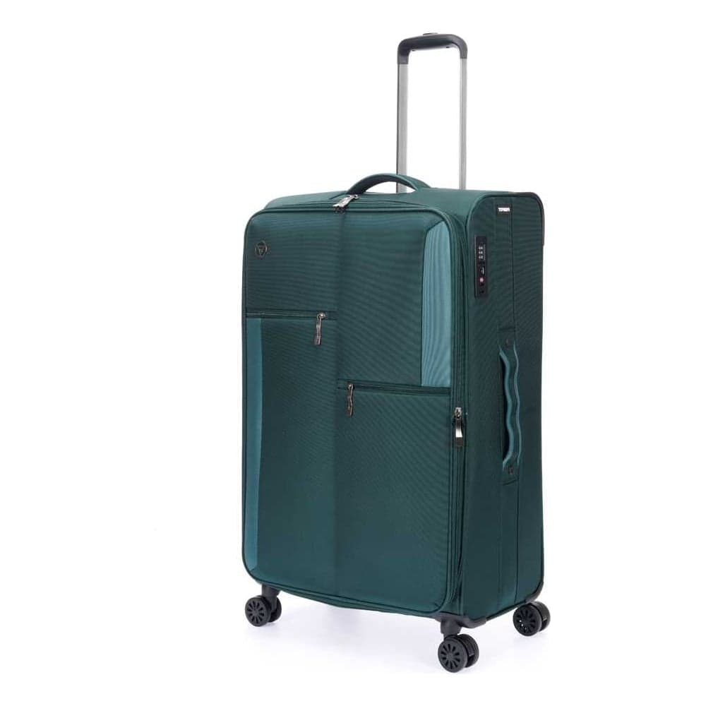 Чемодан Torber Seyd, темно-зеленый, нейлон 600D, 48x26.5x78 см, 85 л T2021L-Green