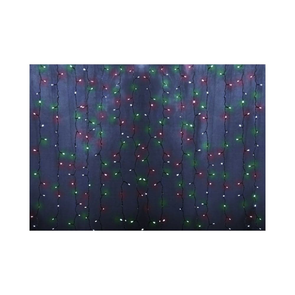 Гирлянда Neon-Night ДОЖДЬ занавес 1.5х1.5м, прозрачный ПВХ, 144 LED МУЛЬТИКОЛОР IP20 235-039