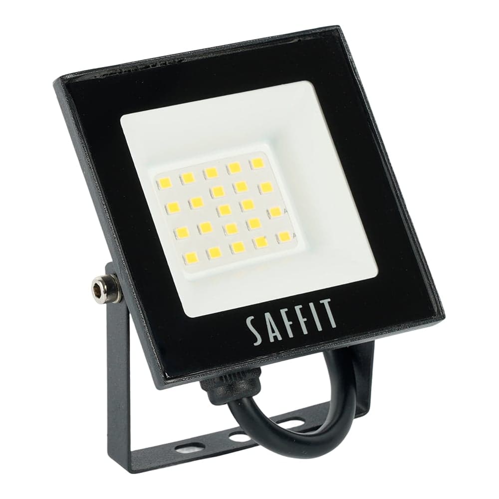 Прожектор светодиодный 2835SMD SAFFIT 20W 6400K AC220V/50Hz IP65, черный в компактном корпусе, SFL90-20 55064