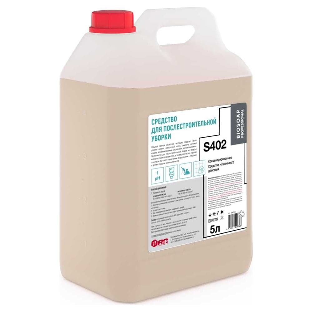 Средство для послестроительной уборки АиС BIOSOAP PROFESSIONAL / S402 5 л 9040124