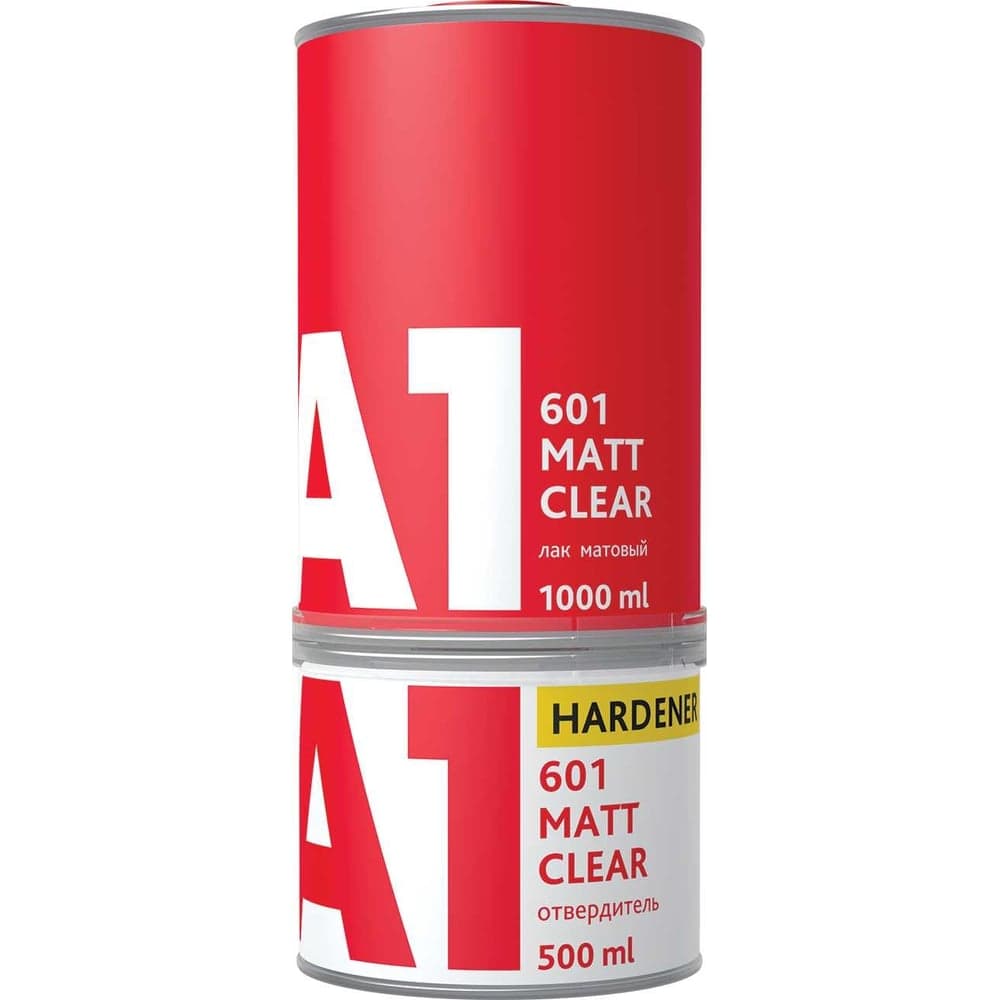 Лак A1 610 Flash Clear быстросохнущий экспресс для авто, в комплекте с отвердителем 1 л +0.5 л 610FL-1000 - 2