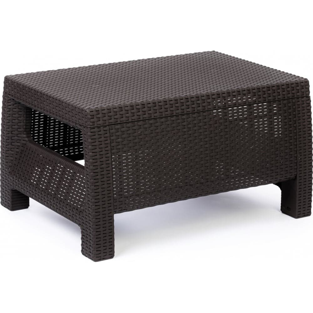 Садовый стол ротанг 76,5x57x42 см цвет мокко HOMLYGREEN ARD257735