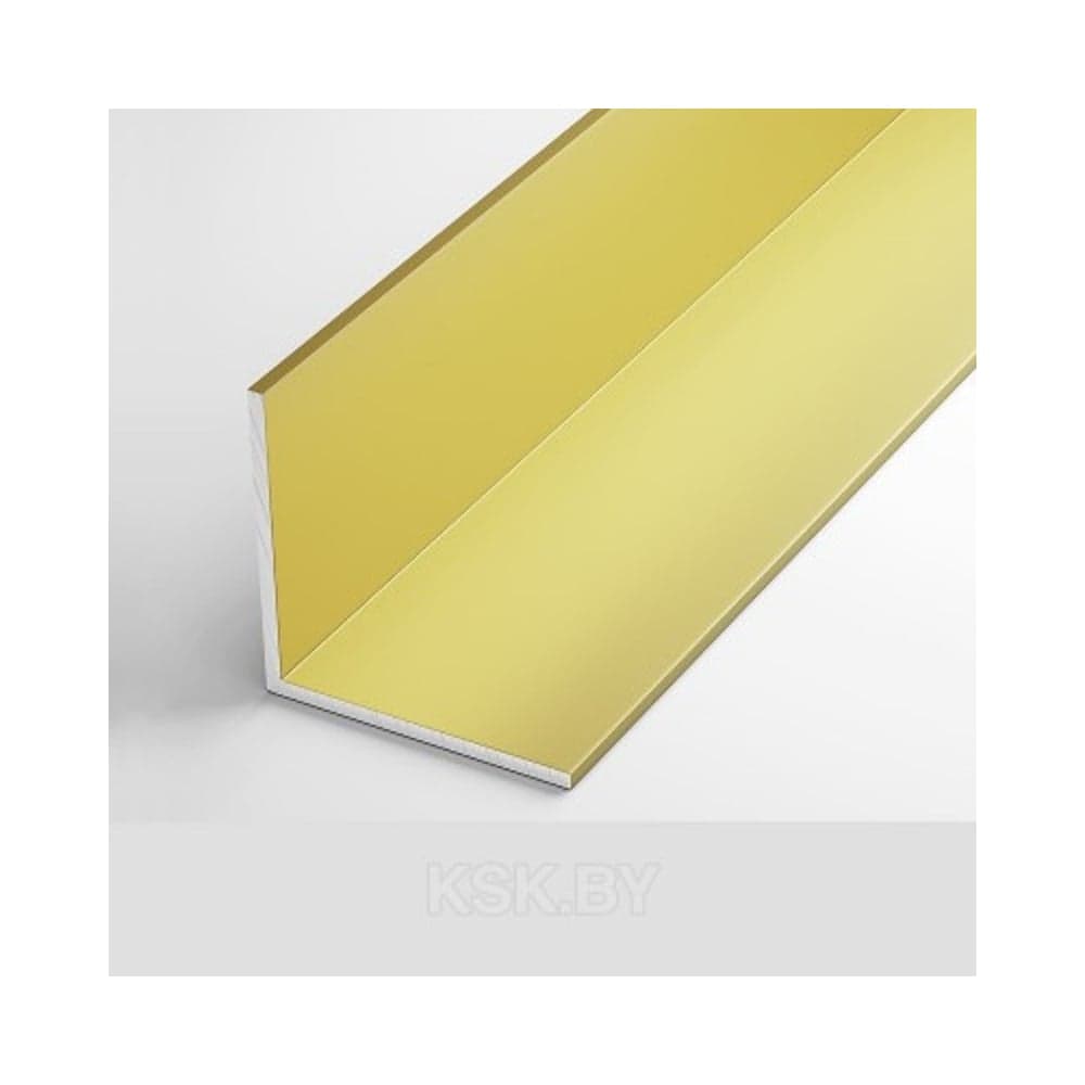Уголок алюминиевый Valcomp k-2 decor 18x19x3000 мм, цвет анодированное золото 2202028