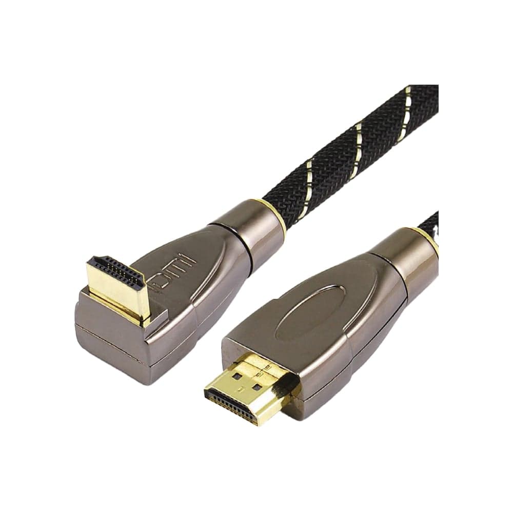 Кабель HDMI Wize WAVC-HDMIRA-10M 10 м., v.2.0, 19M/19M, 4K/60 Hz 4:4:4, 26 AWG, HDCP 1.4, HDCP 2.2, Ethernet, позолоченный угловой разъем 139540