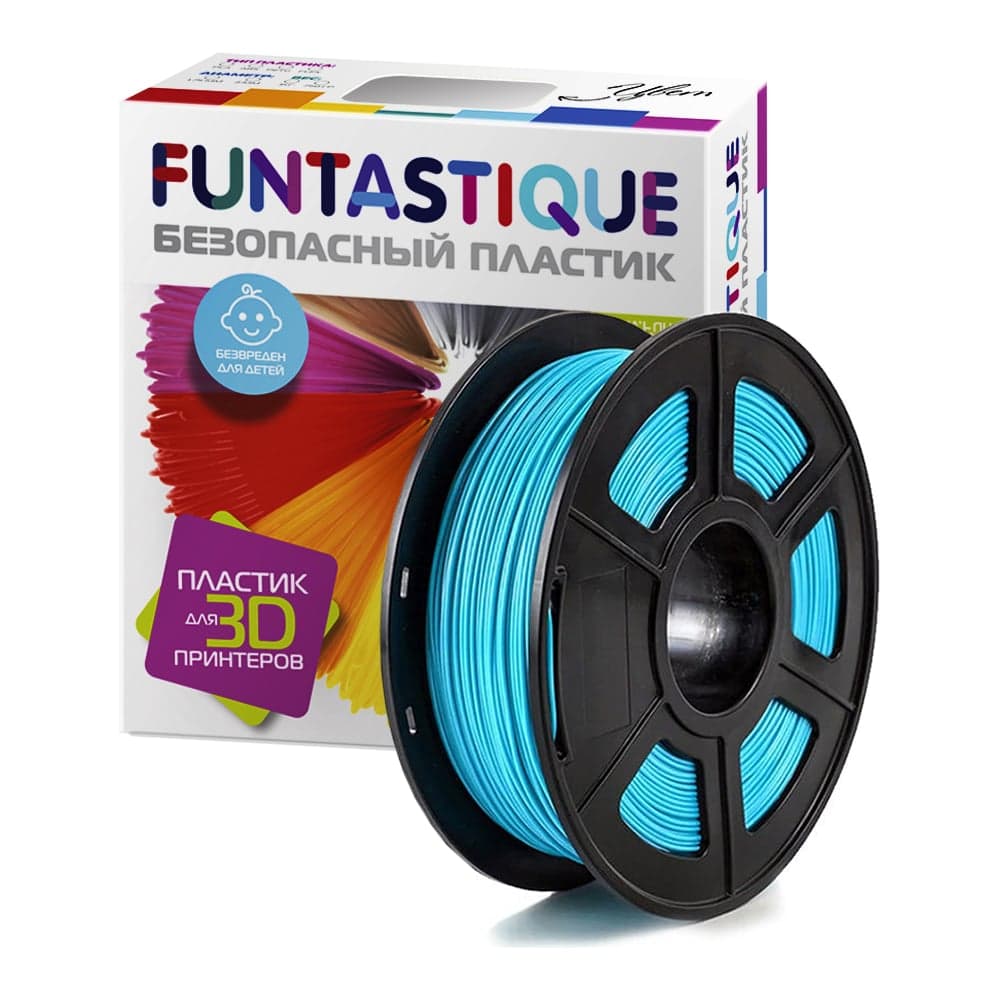 Пластик в катушке FUNTASTIQUE abs, 1.75 мм, 1 кг, голубой ABS-1KG-BM