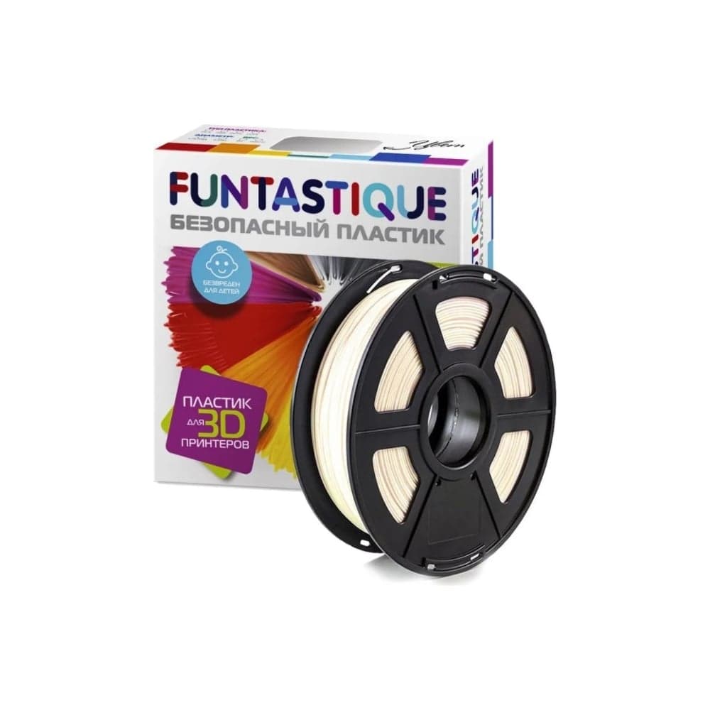 Пластик в катушке FUNTASTIQUE abs, 1.75 мм, 1 кг, натуральный ABS-1KG-NC