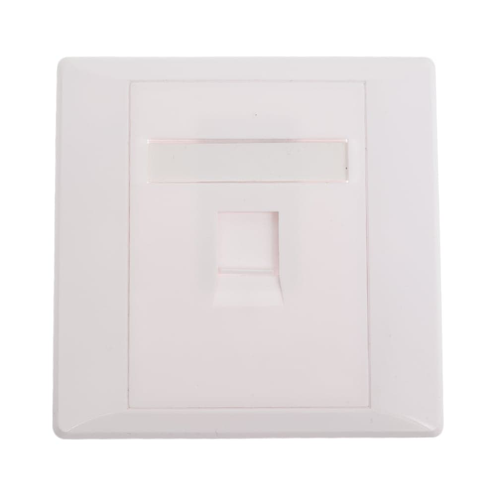 Лицевая панель 1 порт SUPRLAN (80x80, Keystone, шторка) 10-0333
