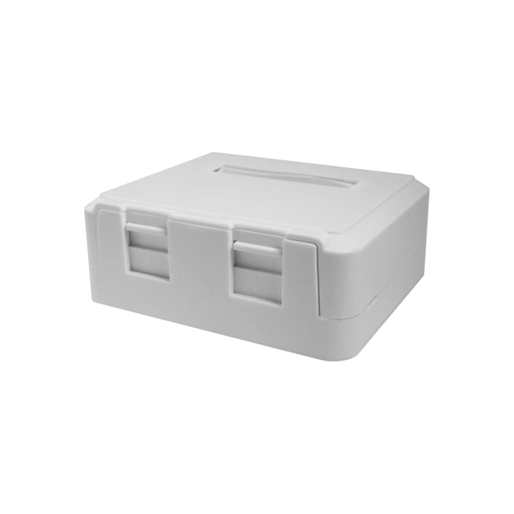 Корпус розетки SUPRLAN для двух вставок типа Keystone Jack, белая 10-0311