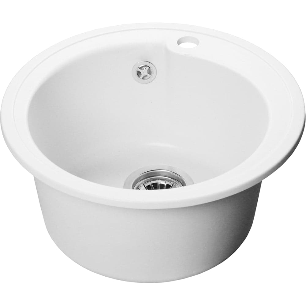 Мойка AQUA PRO ROUND SA-R450 D=443 мм, круглая SANTREK (иней-321) (+сифон) 313554
