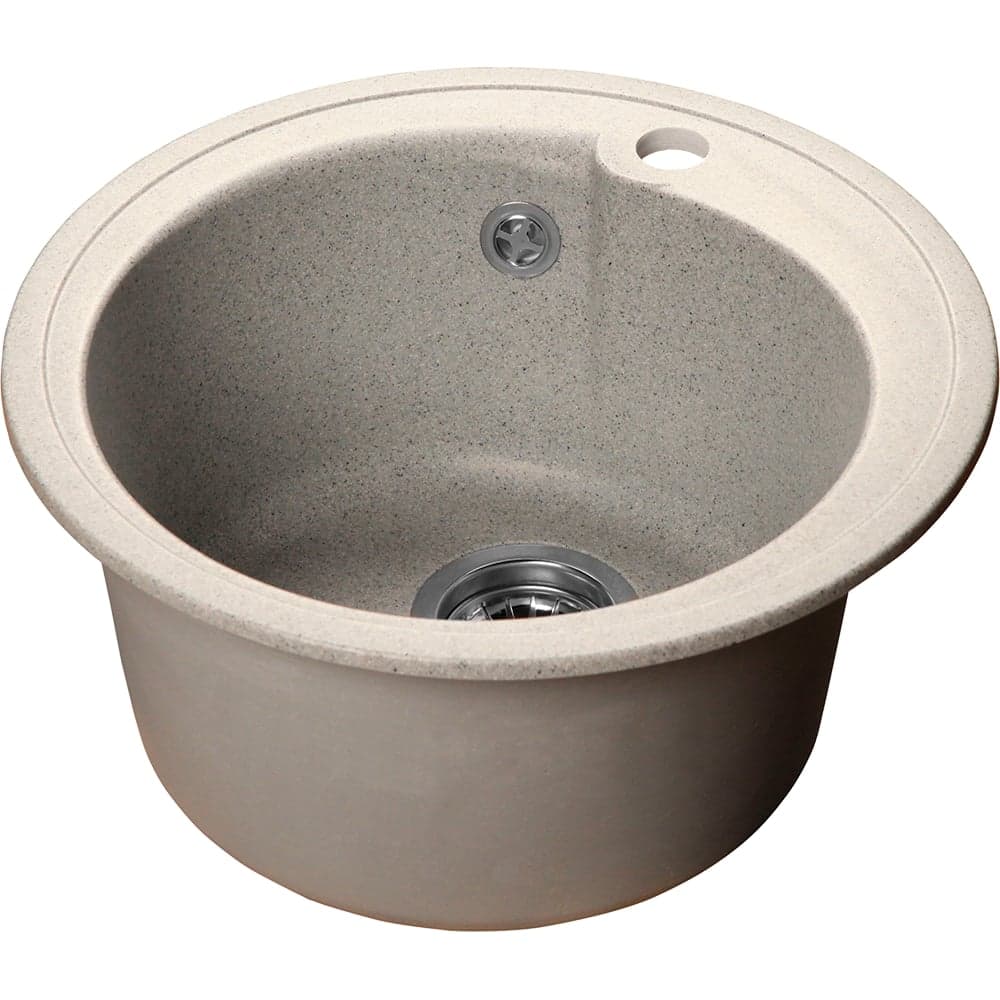 Мойка SANTREK AQUA PRO ROUND SA-R450 D=443 мм, круглая (серый-310) (+ сифон) 313552