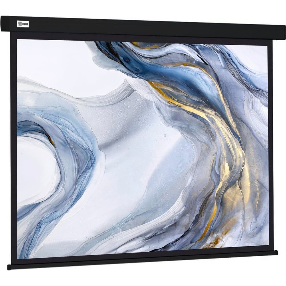 Настенно-потолочный рулонный экран CACTUS 180x180 см Wallscreen CS-PSW-180x180-BK 1:1 черный 1678325