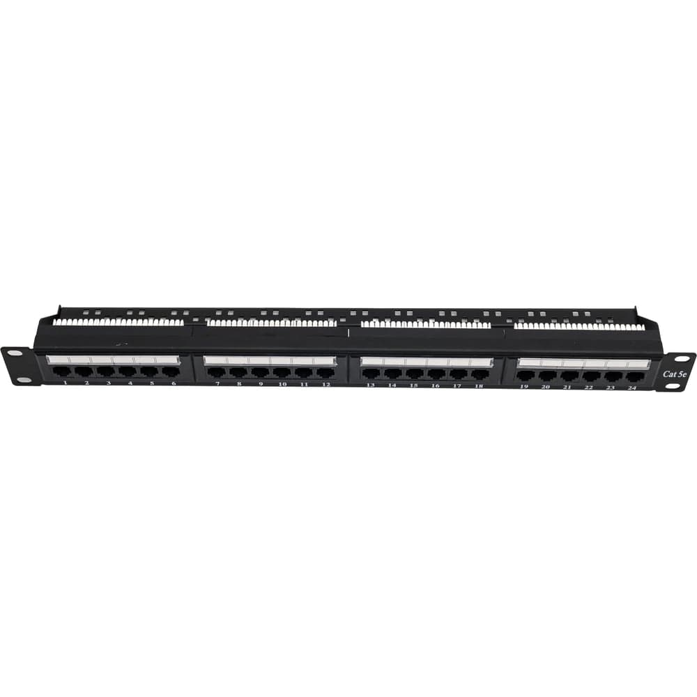 Патч-панель Ripo 19", 1u, 24 порта, cat.5e (класс d), 100мгц, rj45/8p8c, 110, t568a/ 003-100036