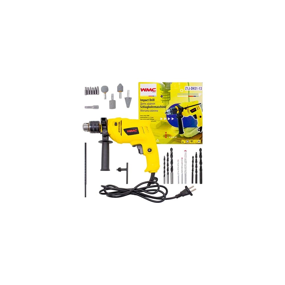 Ударная электрическая дрель WMC TOOLS с аксессуарами WMC-Z1J-DH31-13(51351)