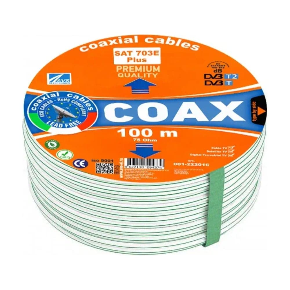 Коаксиальный телевизионный кабель Ripo sat-703e avs electronics (10m) 001-222001/10