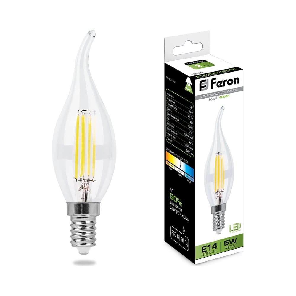 Светодиодная лампа FERON 5W 230V E14 4000K, LB-59 25576