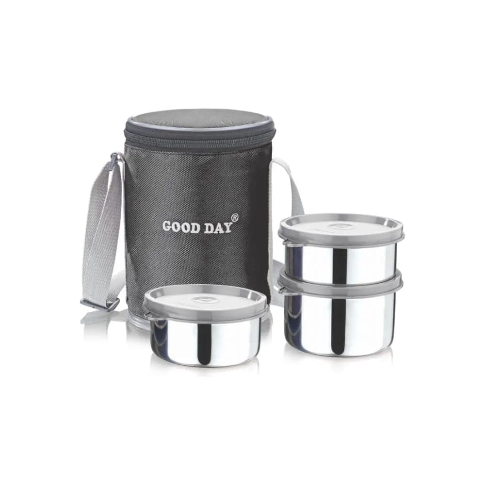 Ланч-бокс GOOD DAY PERFECT 2 425 + 550 мл Grey GL37325GY