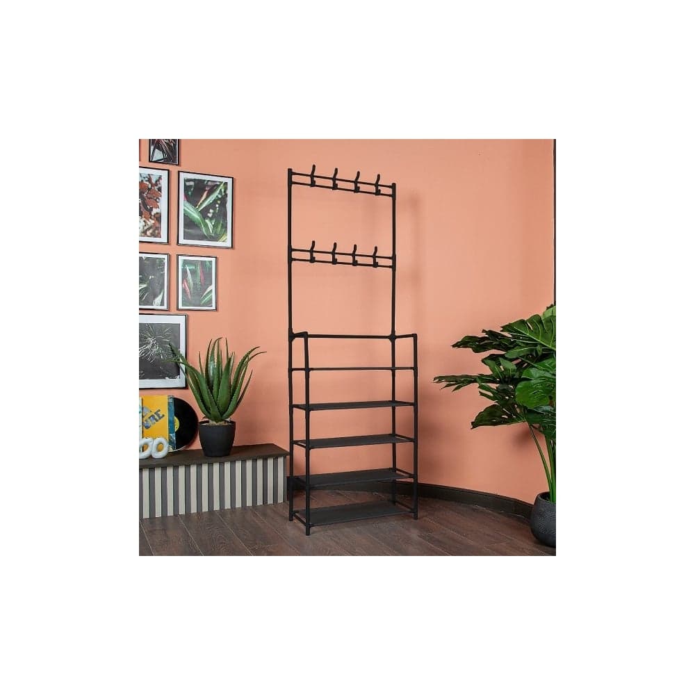 Напольная вешалка для одежды HELEX Home черная W-11
