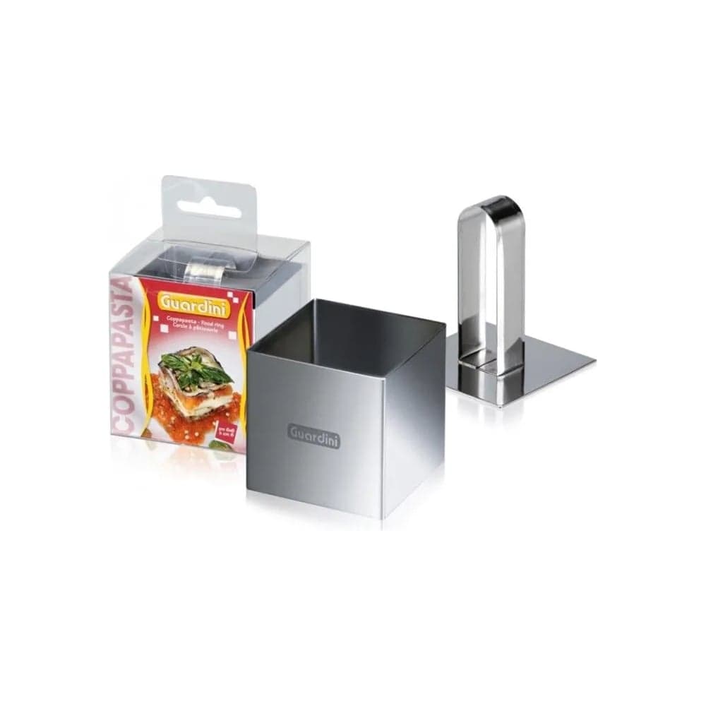 Кулинарная форма GUARDINI Food Ring Квадрат с прессом, 6x6 см 15666