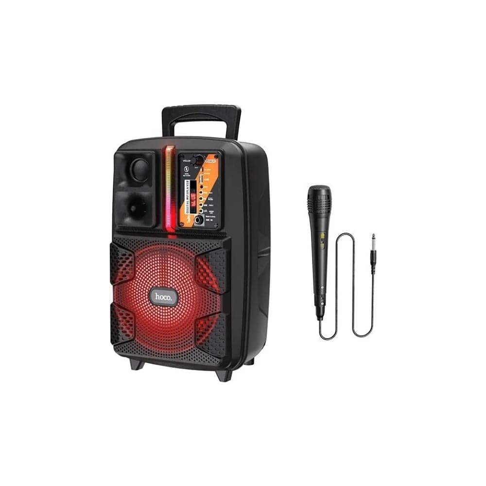 Колонка Hoco Bluetooth bs37 dancer bt5.0, 10w, aux/tws/fm/microsd/usb, rgb light + микрофон черный 0L-00049108